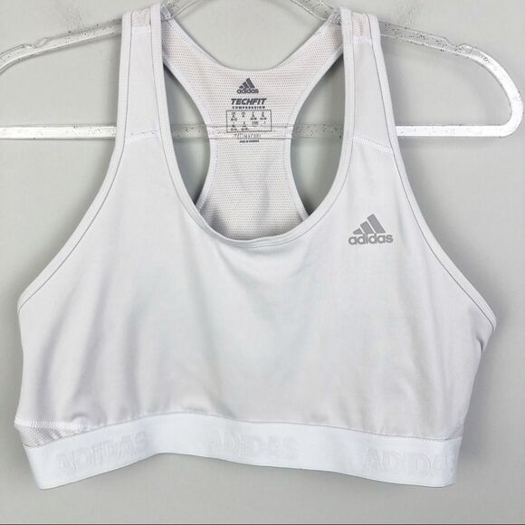 ADIDAS | White Racerback Sports Bra Mesh Back XL - Picture 1 of 8